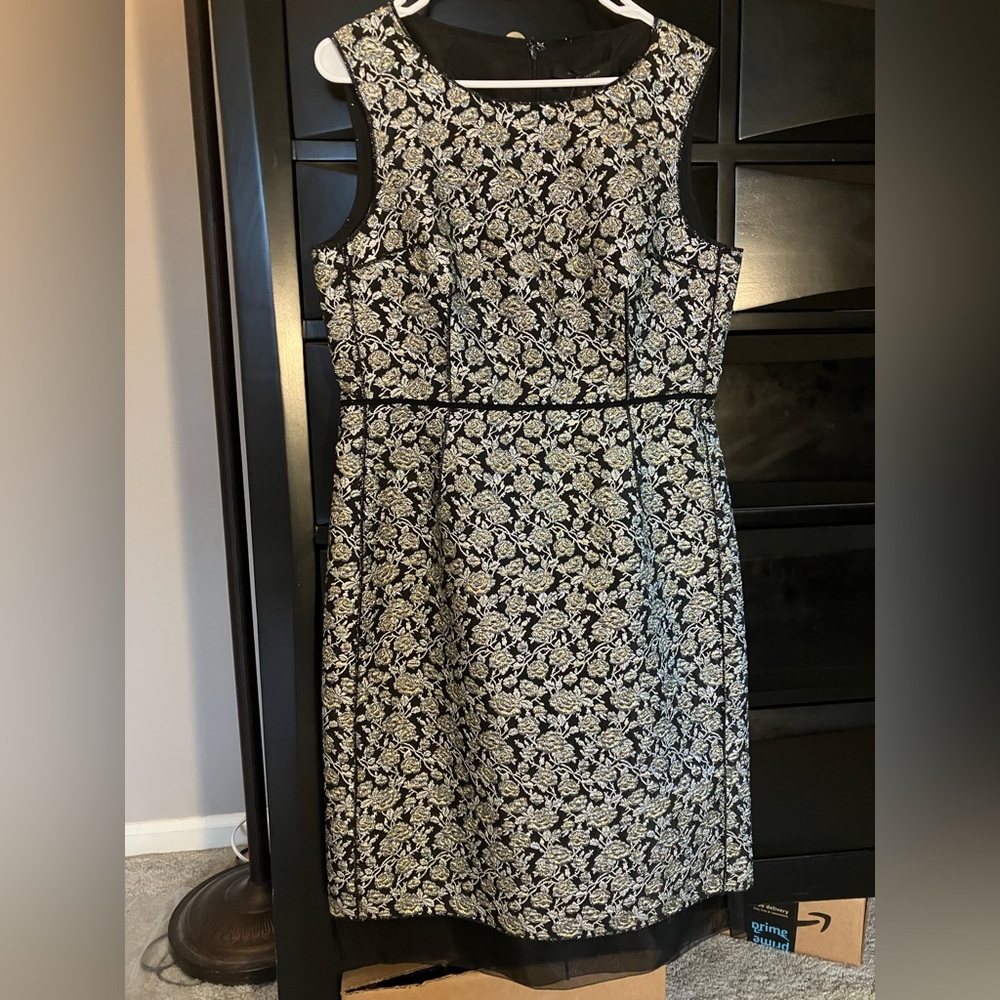 Marc Jacobs black and silver cocktail dress